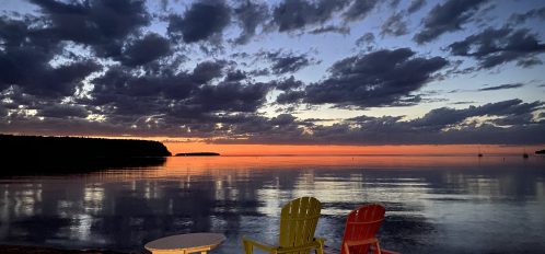 Sunset Beach with Chairs